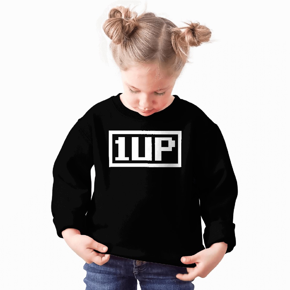 1 Up Funny Video Game Sweatshirts