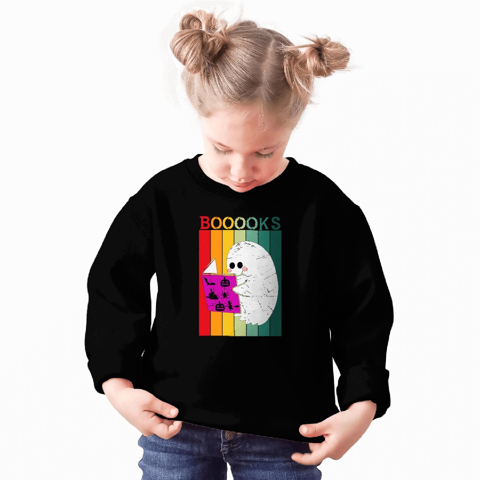 BOOOOKS ghosts Halloween Funny ghostss Book Reading Books Sweatshirts