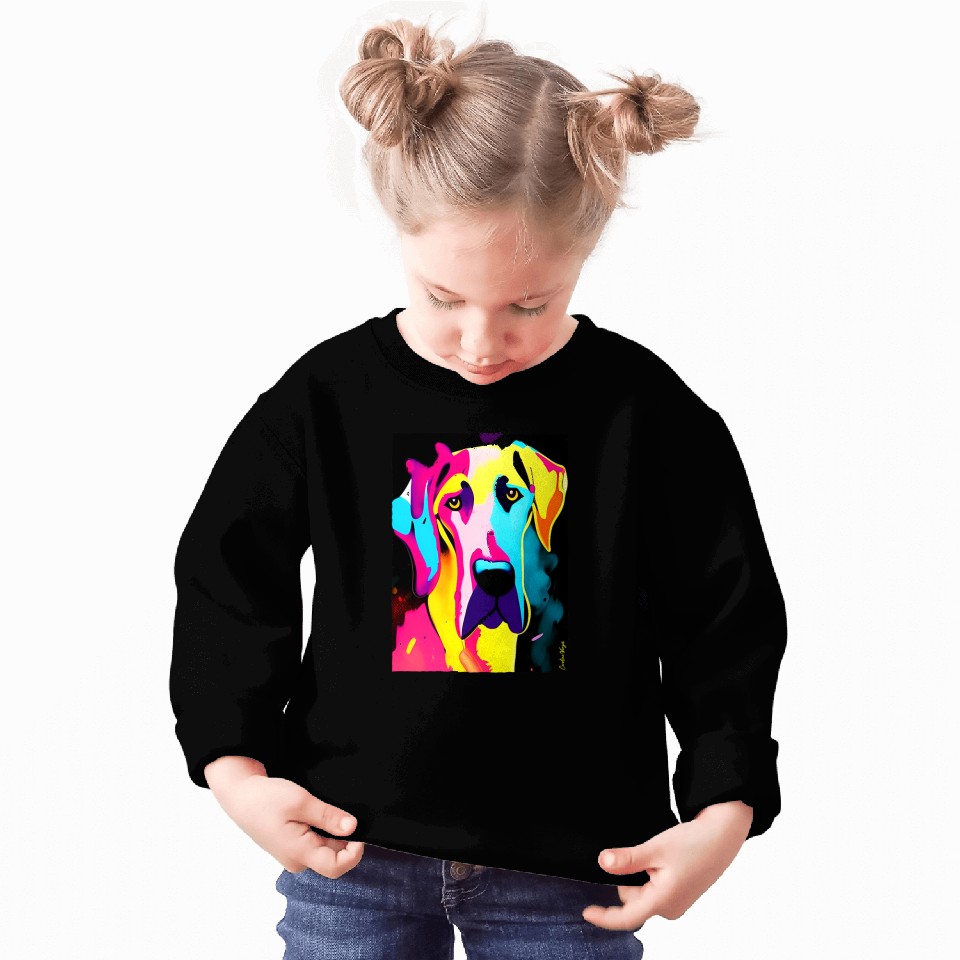 Dog Great Dane Pop Art Graphic Gradient Sweatshirts