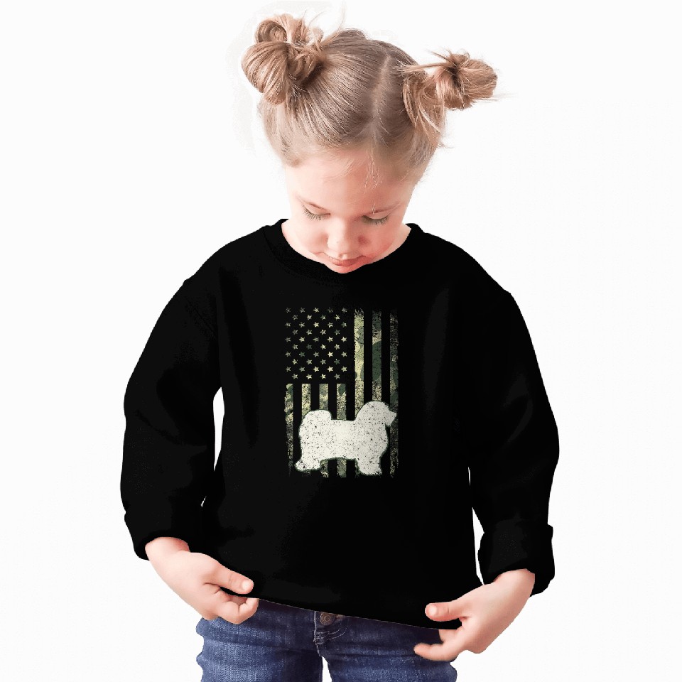 Dog Havanese Dad Mom Camouflage USA Flag Sweatshirts
