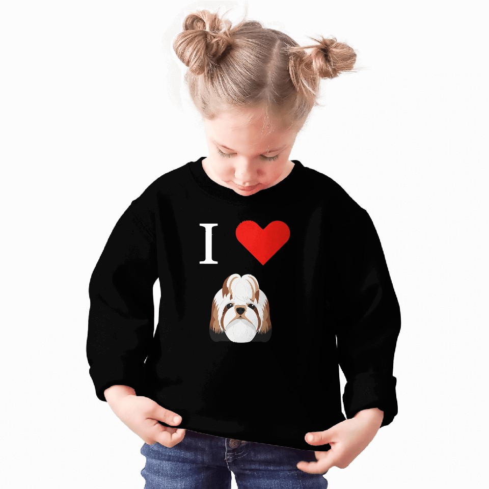 I Love My Shih tzu Dog 2 2 Sweatshirts