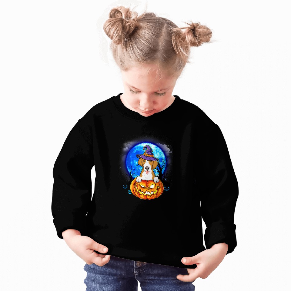 Foxhound Witch Hat Pumpkin Scary Halloween Dog Lovers Sweatshirts