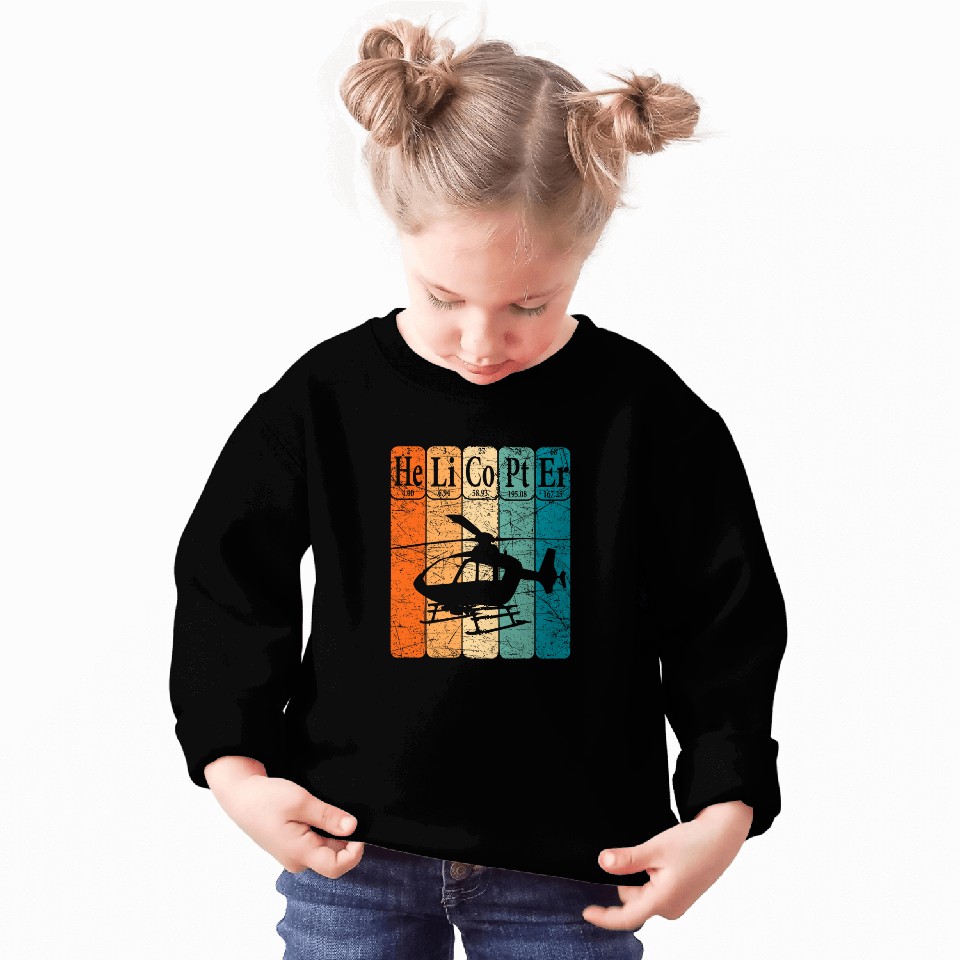Helicopter Periodic Table Elements Aviation Helicopter Pilot 1 Sweatshirts