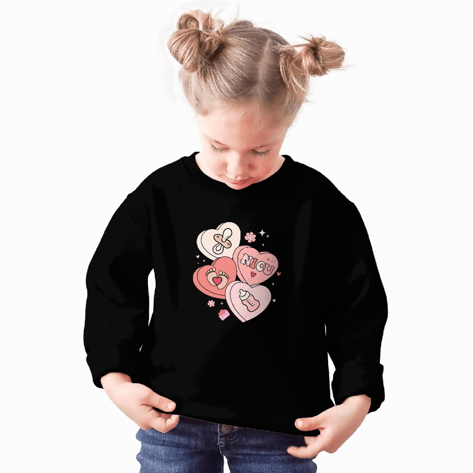 Valentines NICU nurses Neonatal Intensive Care Valentines Day Sweatshirts