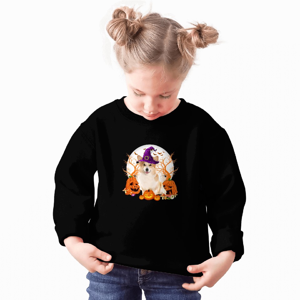 Corgi Pet Dog Halloween Jack O Lantern Pumpkin 48 Sweatshirts