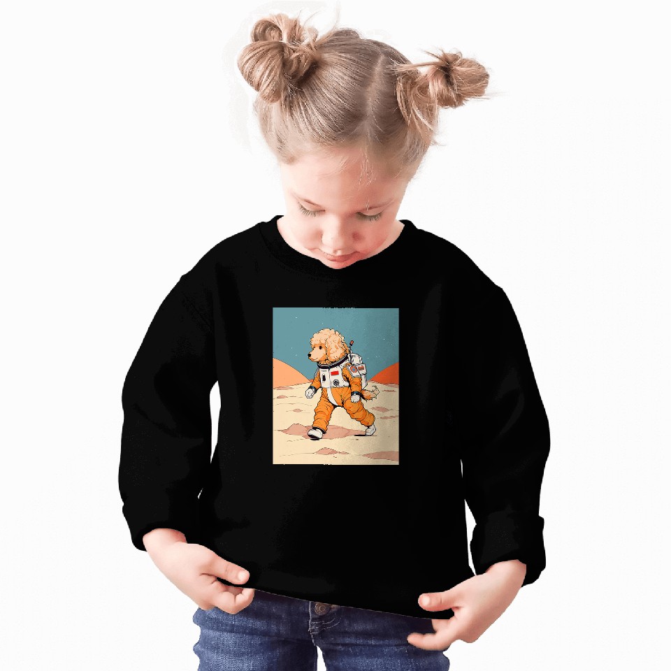 Goldendoodle Mars Funny Dog Astronaut Sweatshirts
