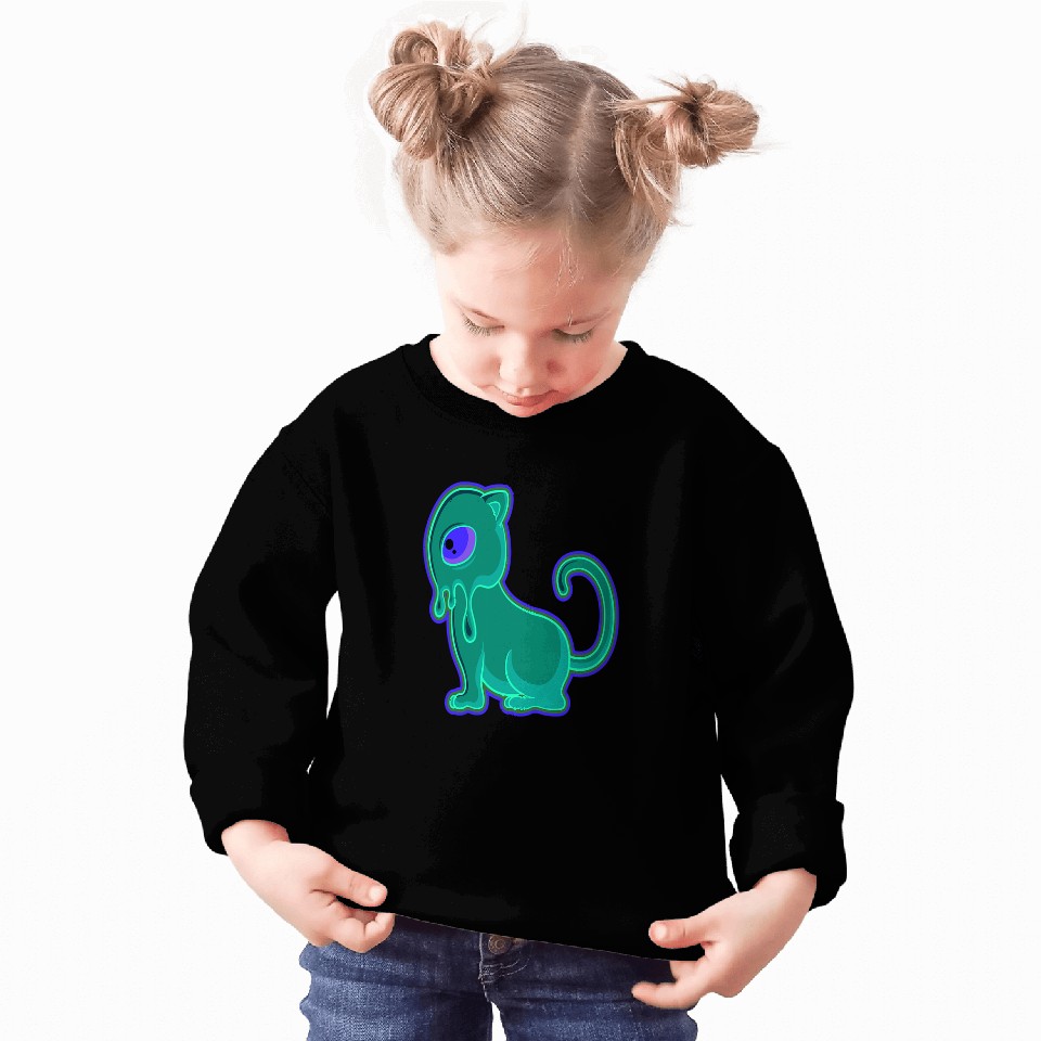 Aliens UFO Space Cat Space Kitten EDM Melt Sweatshirts
