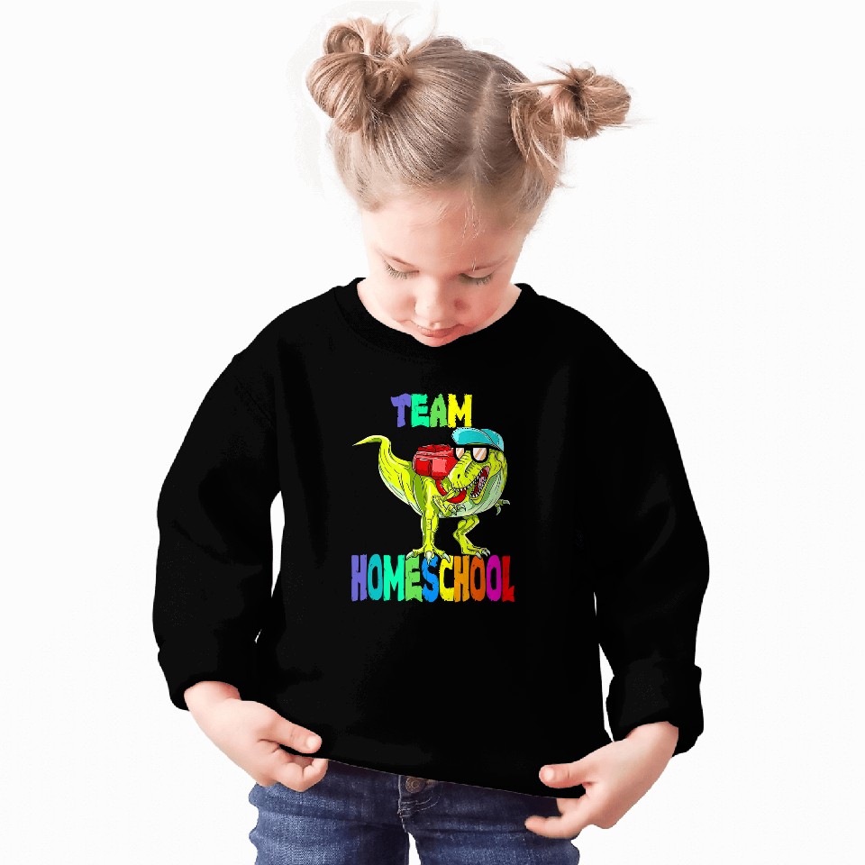 Dinosaur Pet Team Homeschool Dinosaur T rexs Back To School Sweatshirts