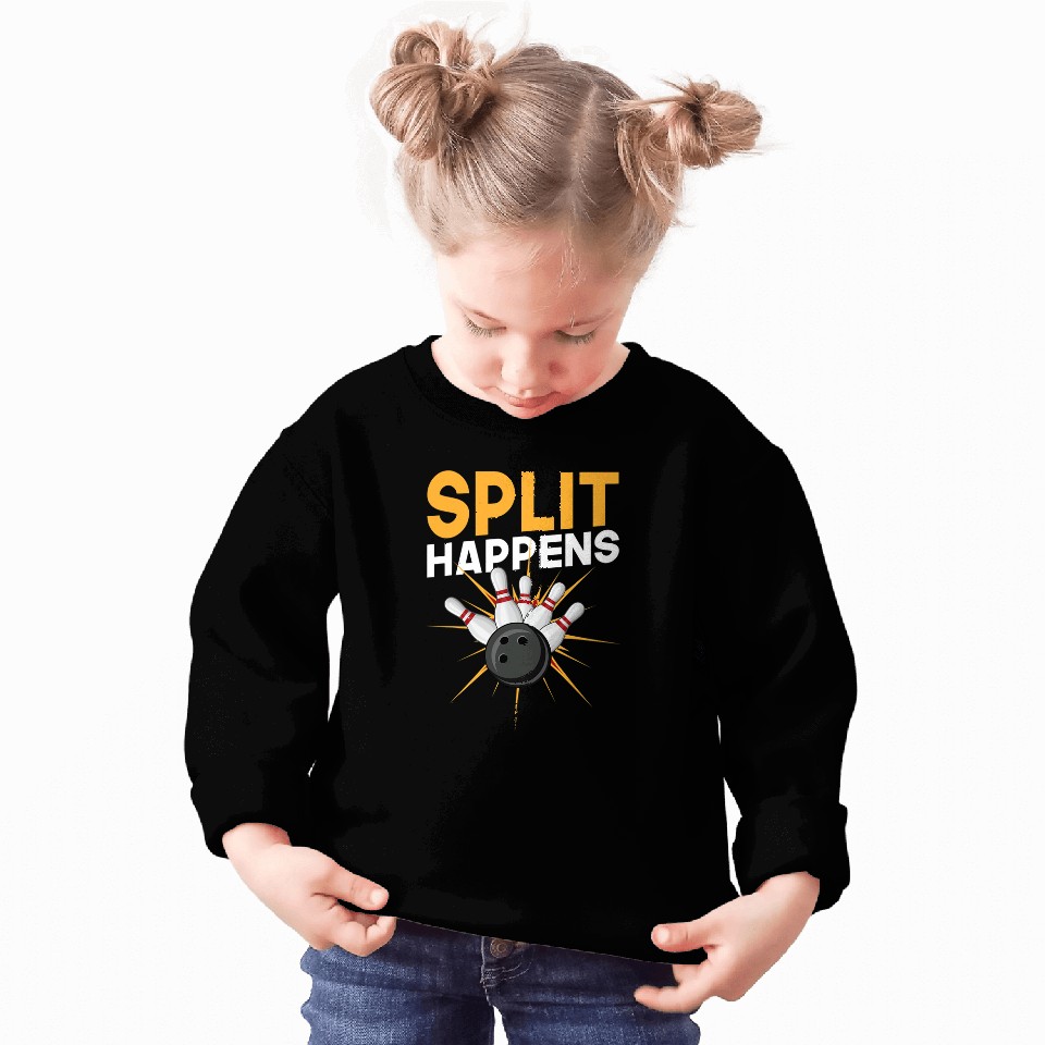 Sport Bowling Split Happens Bowling Funny Pin Cone Sweatshirts