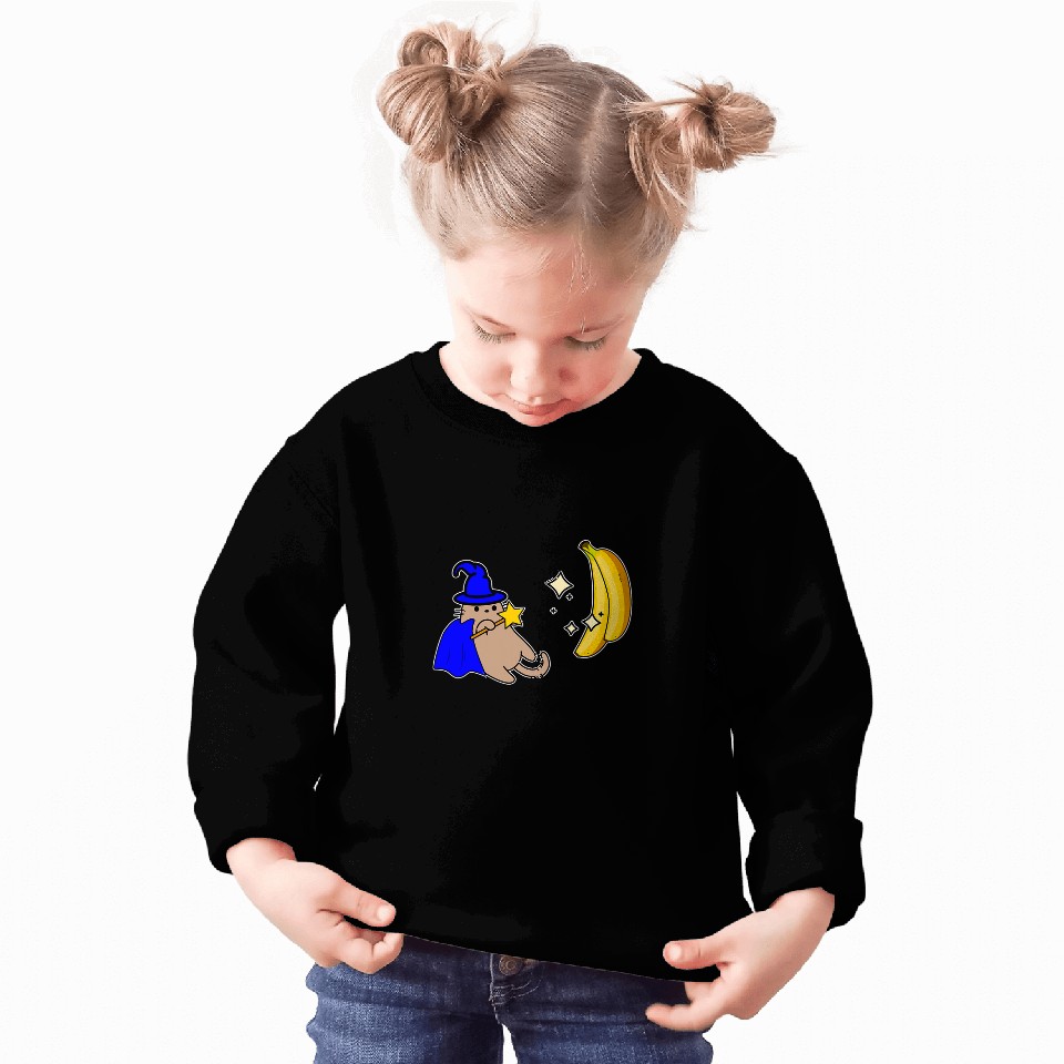 Cat magician foodie magic banana Sweatshirts