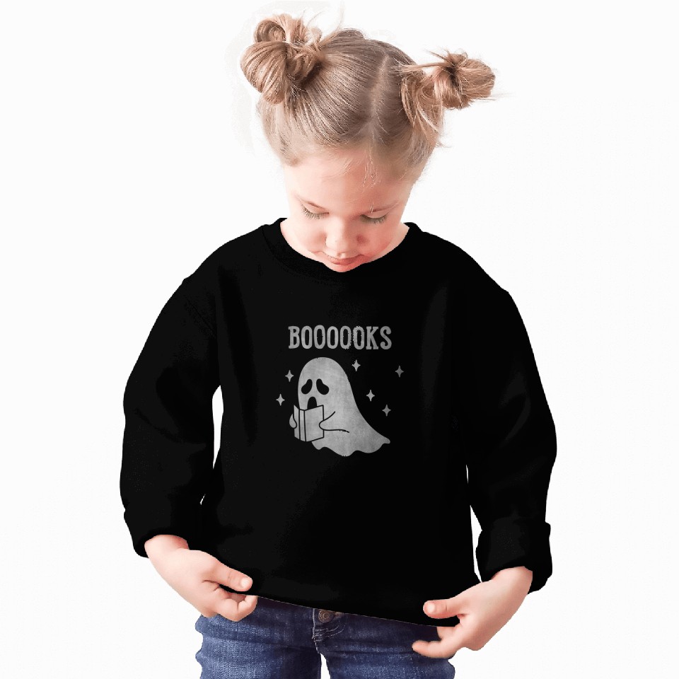 Book Fun Halloween Booooks Librarian Cute ghosts Reader Reading Sweatshirts