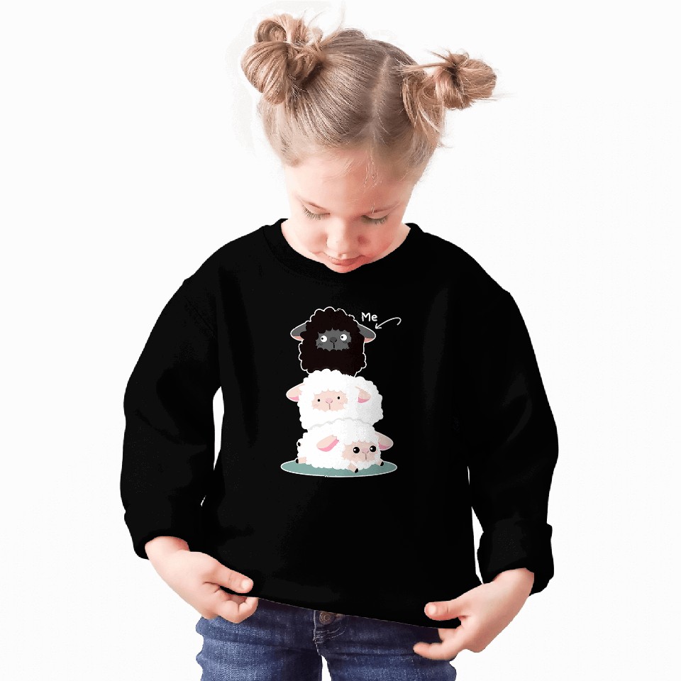 Sheep Pet Cute Little Black Sheep Me Sweatshirts
