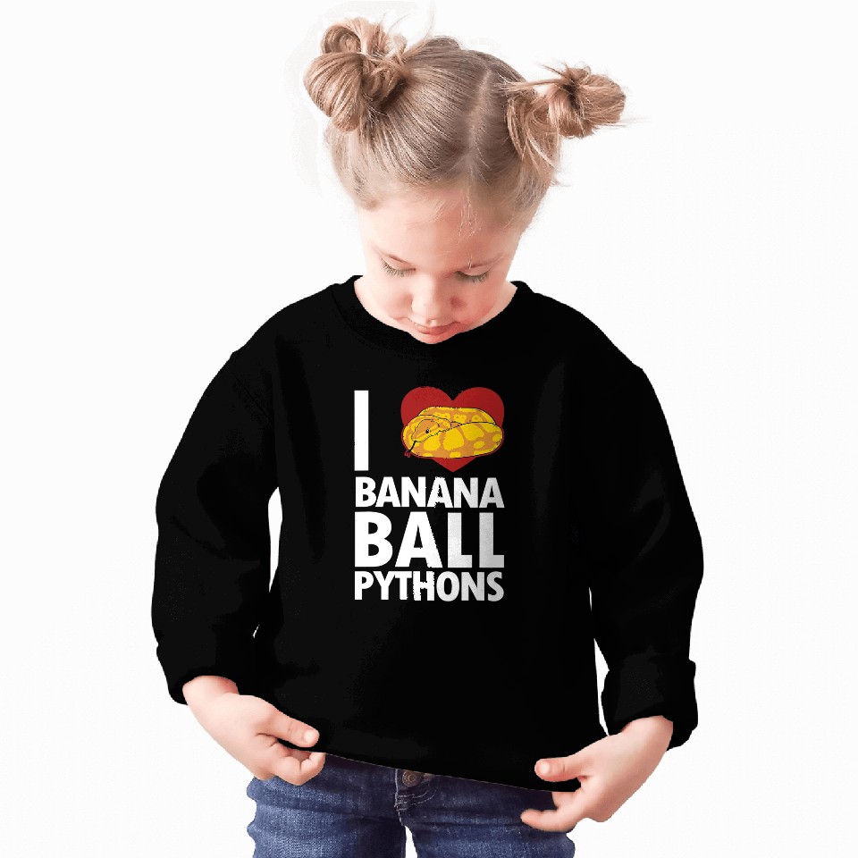 Python Pet I love Banana Ball Pythons Pythonidae Banana Ball Python 1 Sweatshirts