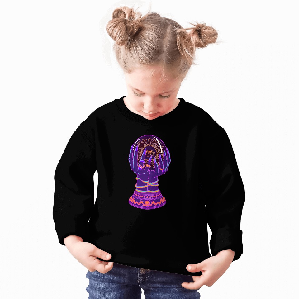 Pastel Goth Crystal Ball Fortune Teller Palm Reader Pagan Sweatshirts