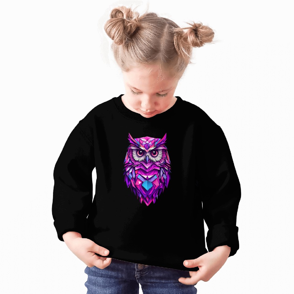 Owl Pet Aqua Crystal Owl Sweatshirts