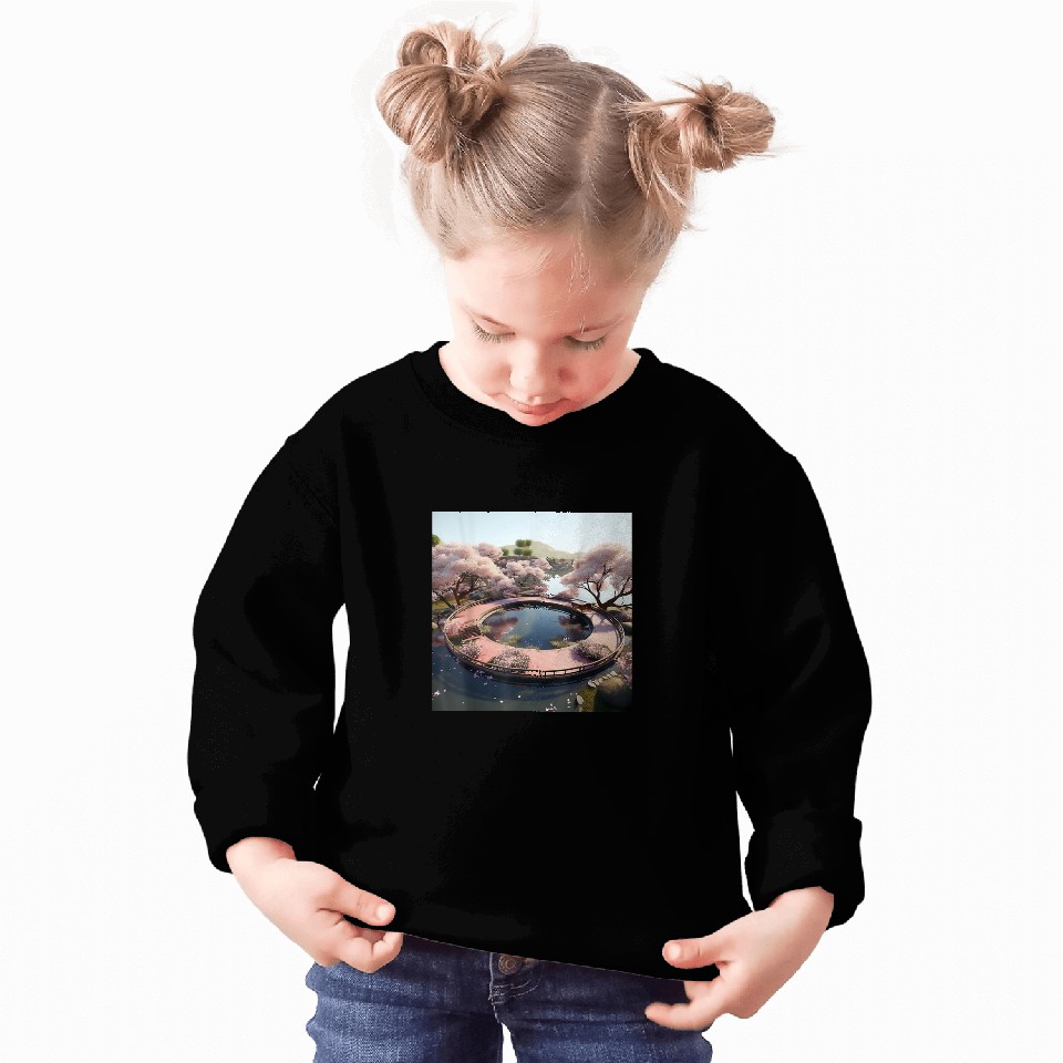 Korean Oasis Circular Blossom Delight Sweatshirts
