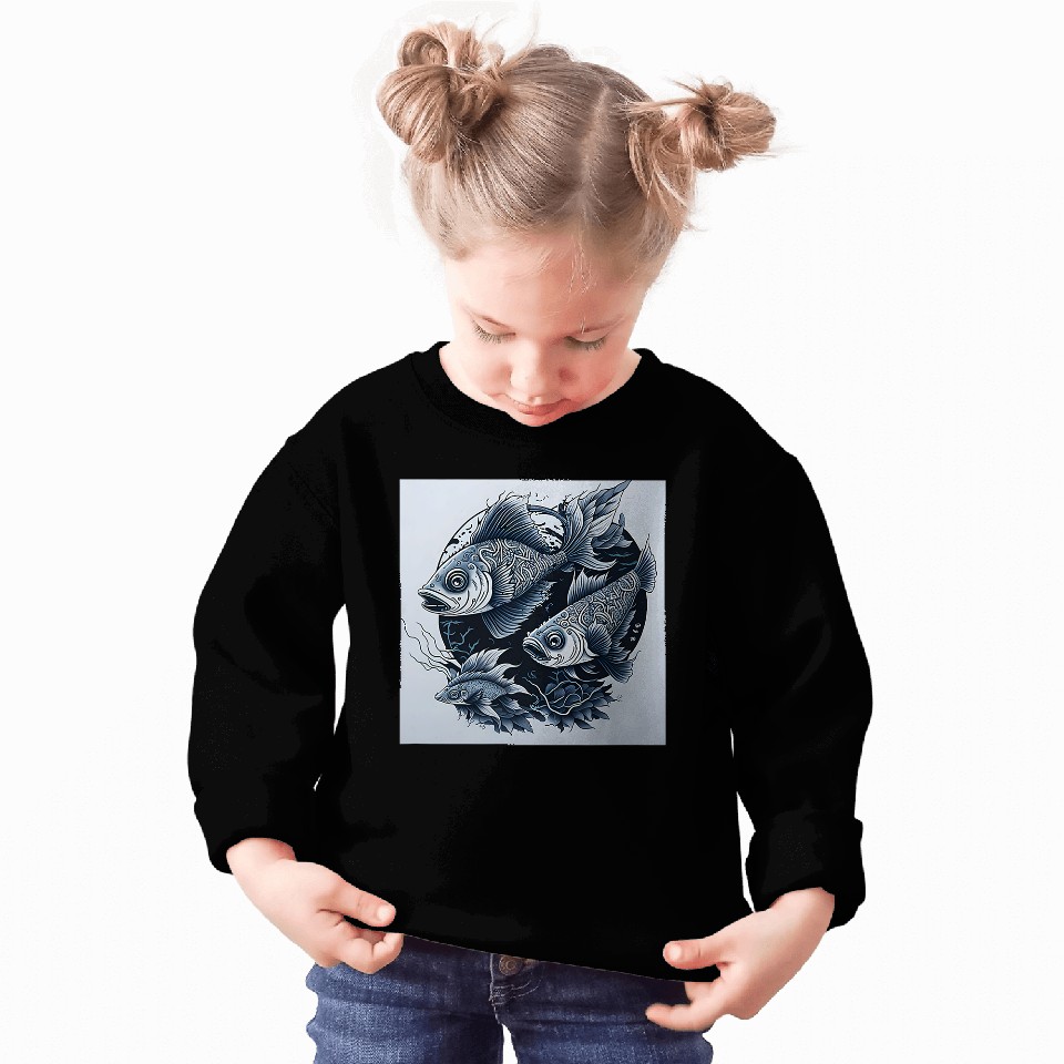 Japanese traditional tattoo design short sleeve Sweatshirts