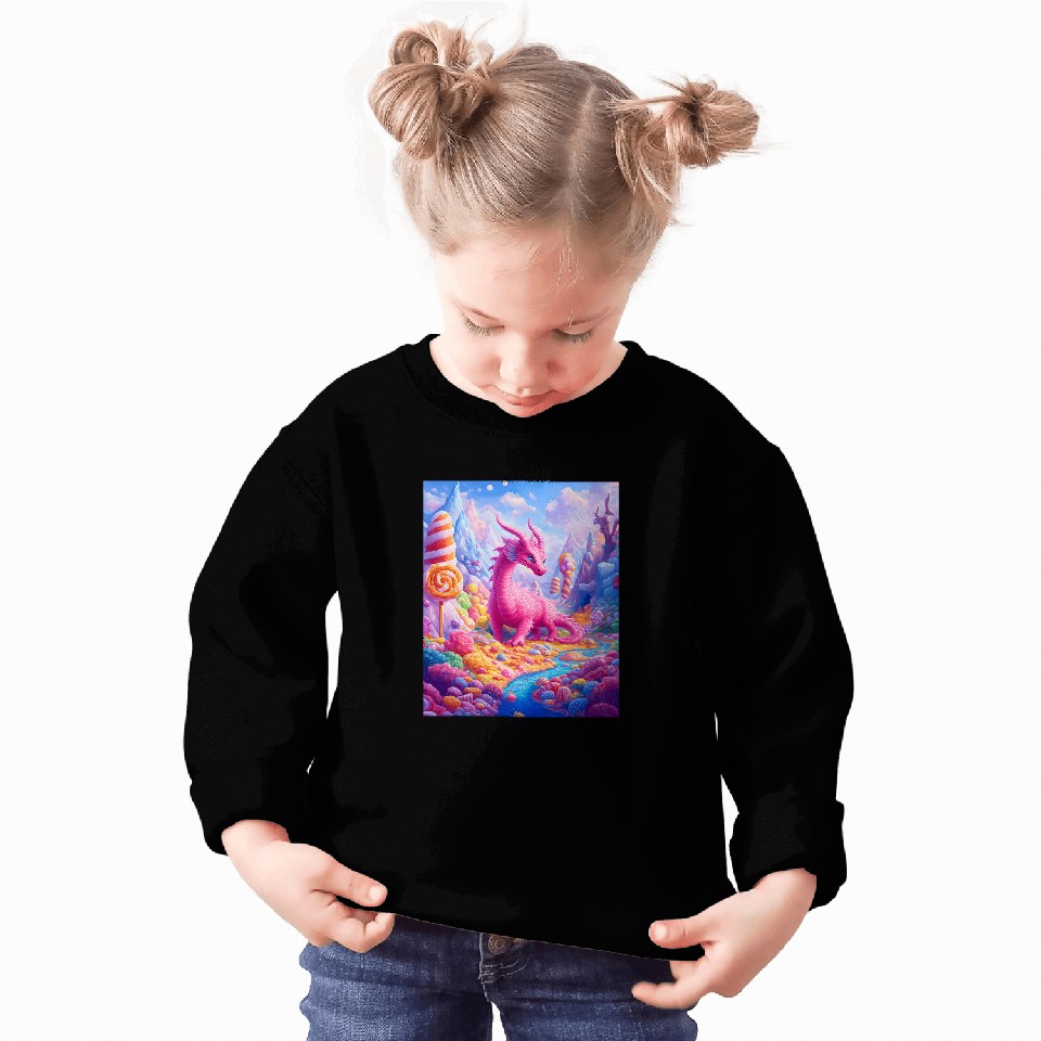 Dragon Pet Whimsical Dragon in Candyland Sweatshirts