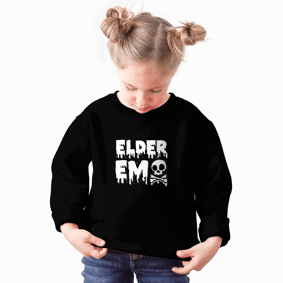 Elder Emo Goth Skeletons Skull Dark Music Sweatshirts