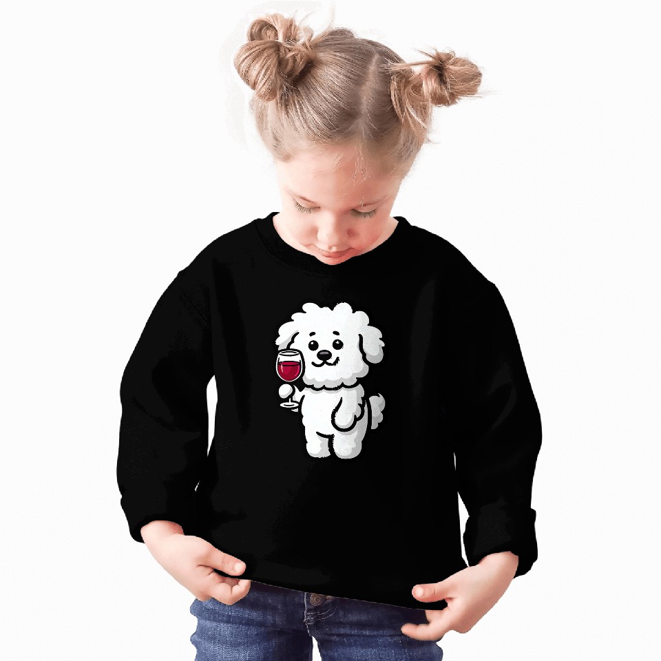 Bichon Frise Wines Funny Dog Beverage Sweatshirts