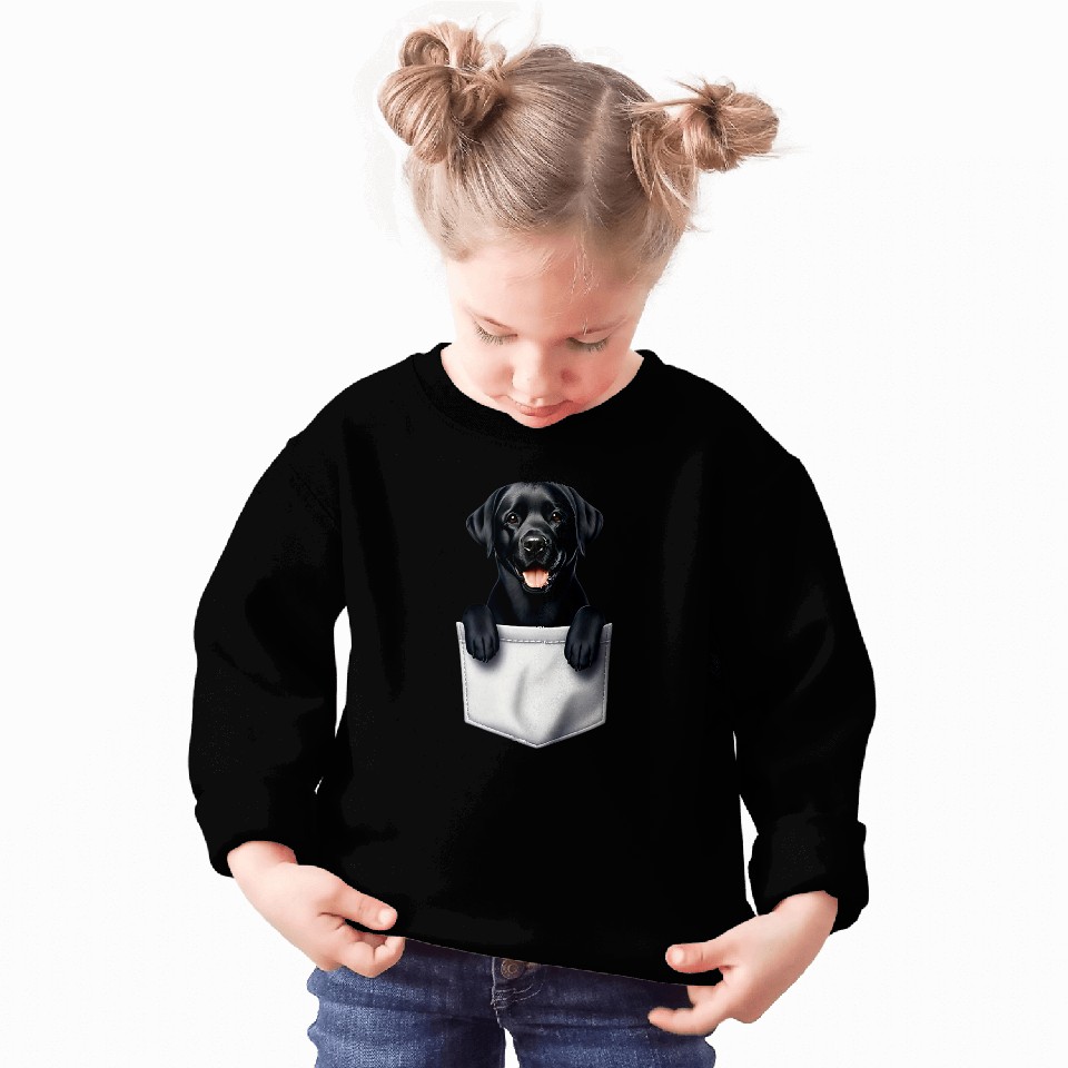 Black Lab Labrador Pocket Sweatshirts