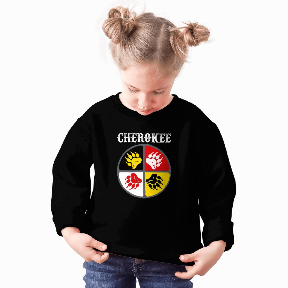 Cherokee Tribe Native American medicines Wheel Sweatshirts