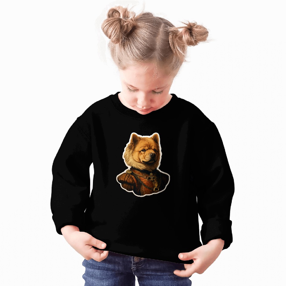 Baroque Renaissance Chow Chow Dog Portrait Sweatshirts