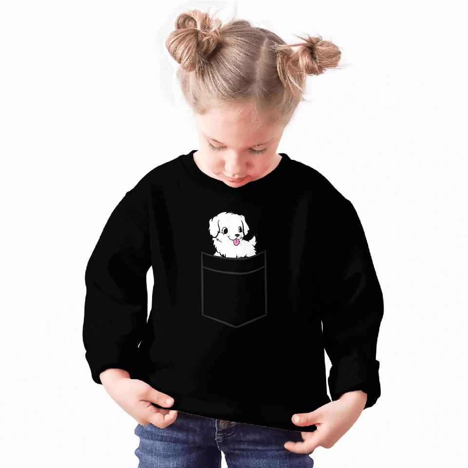 Great Pyrenees Dog In Pocket Funny Great Pyrenees Sweatshirts