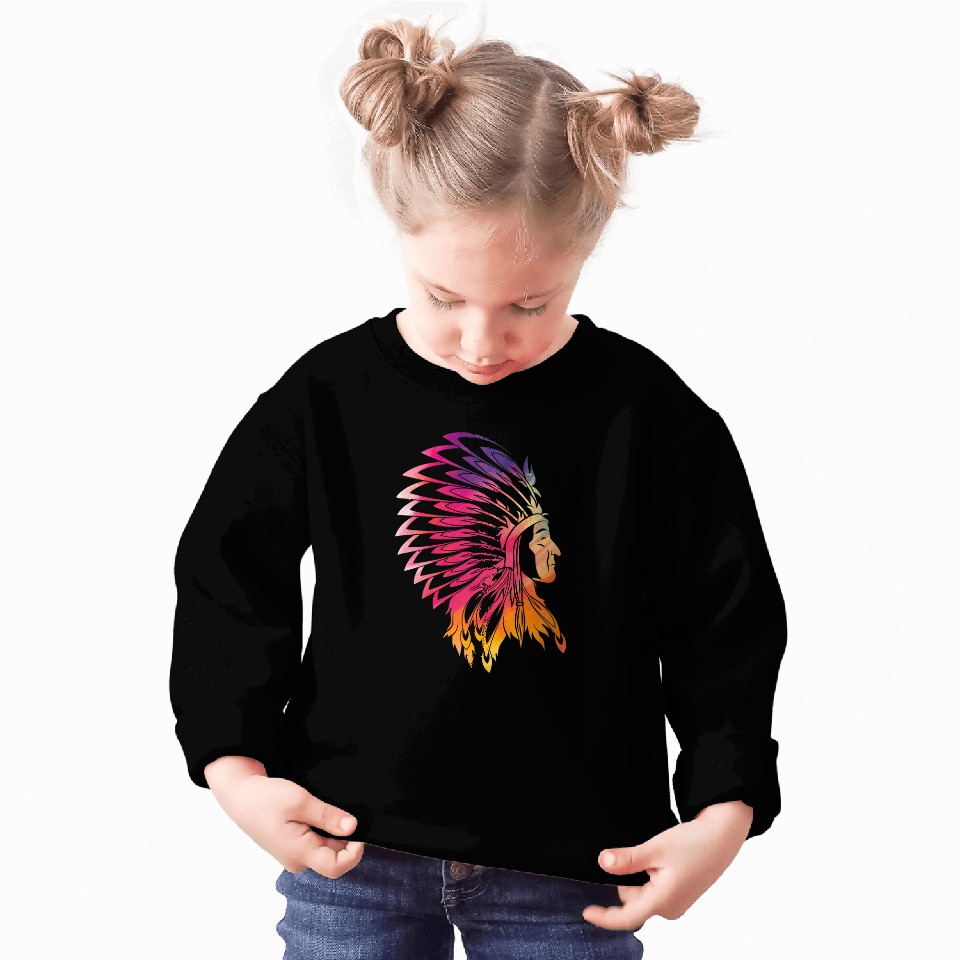 Indigenous Headdress Native American Roots Native American Sweatshirts