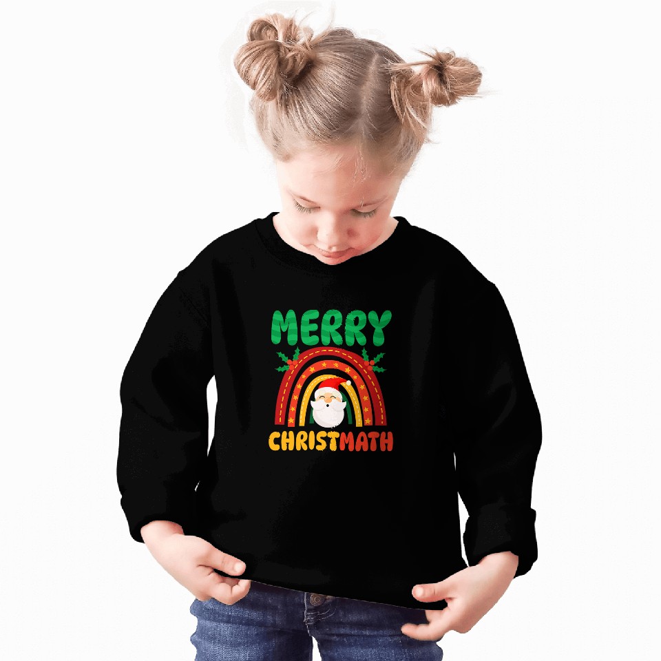 Merry Christmath Design Christmas Math Teacher Sweatshirts