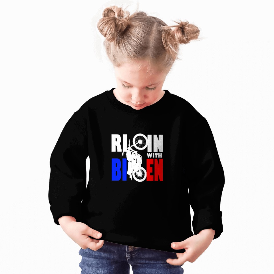 Ridin With Biden Motorcycle Cool Uncle Joe President 2 Sweatshirts