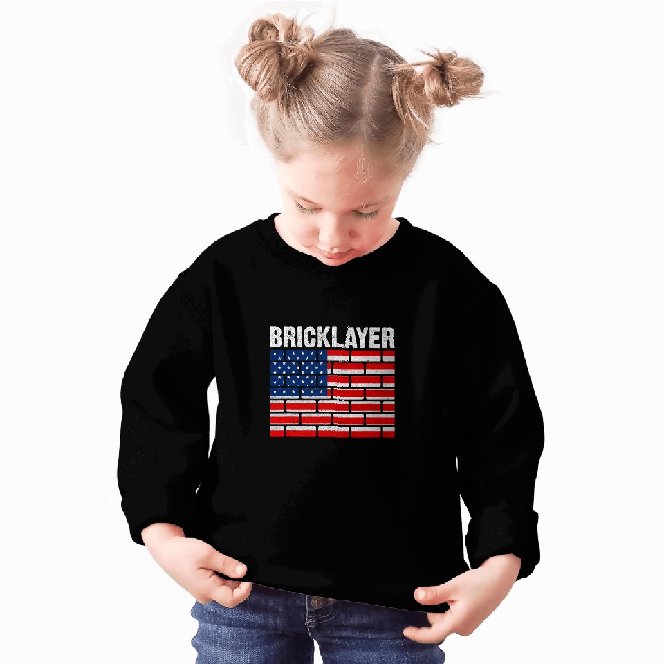 Patriotic Bricklayer Job Bricks Construction Mortar Mason Sweatshirts