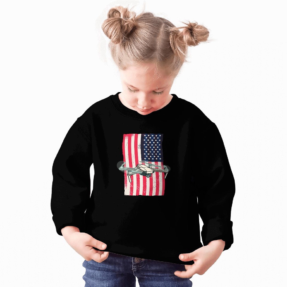Drone American Flag Drone Pilot Sweatshirts