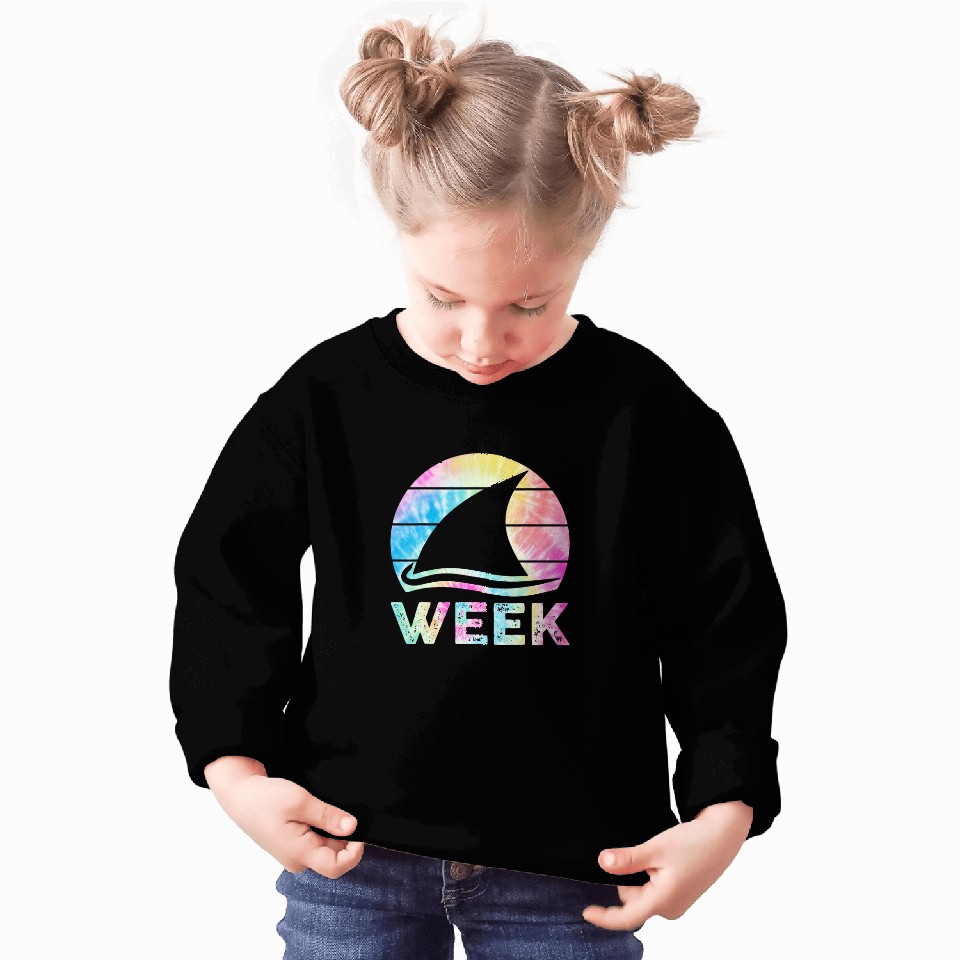 2024 Week Retro Shark Fin Lover Sea Ocean Animal Summer Trip 3 Sweatshirts