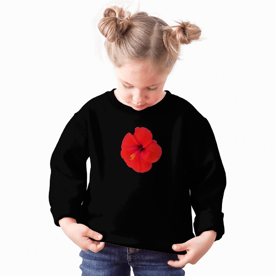 red hibiscus Sweatshirts