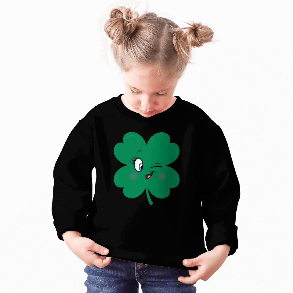 shamrock wink face Sweatshirts