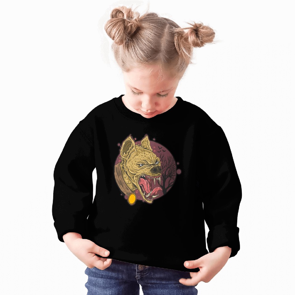 wild hyena angry face head Sweatshirts