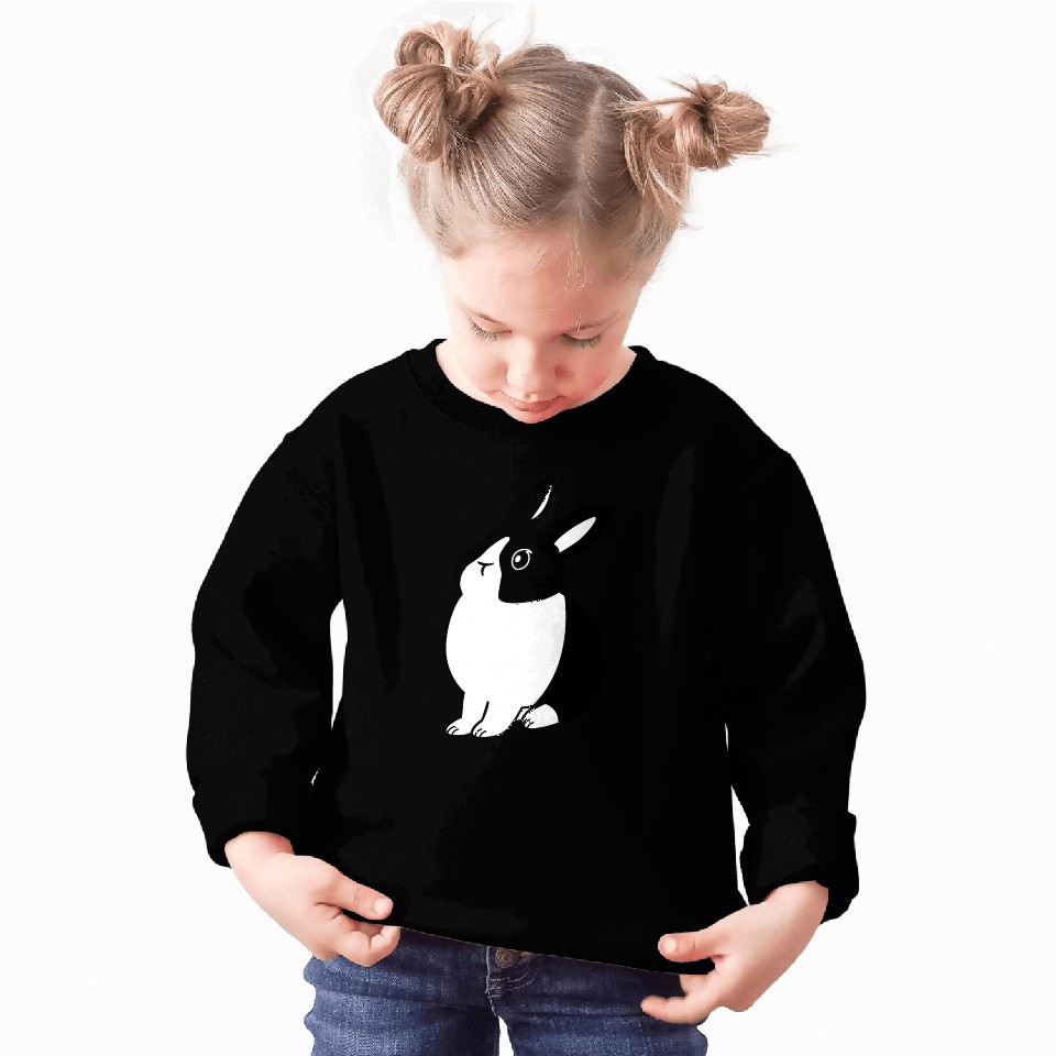Black And White Dutch Rabbit Sweatshirts