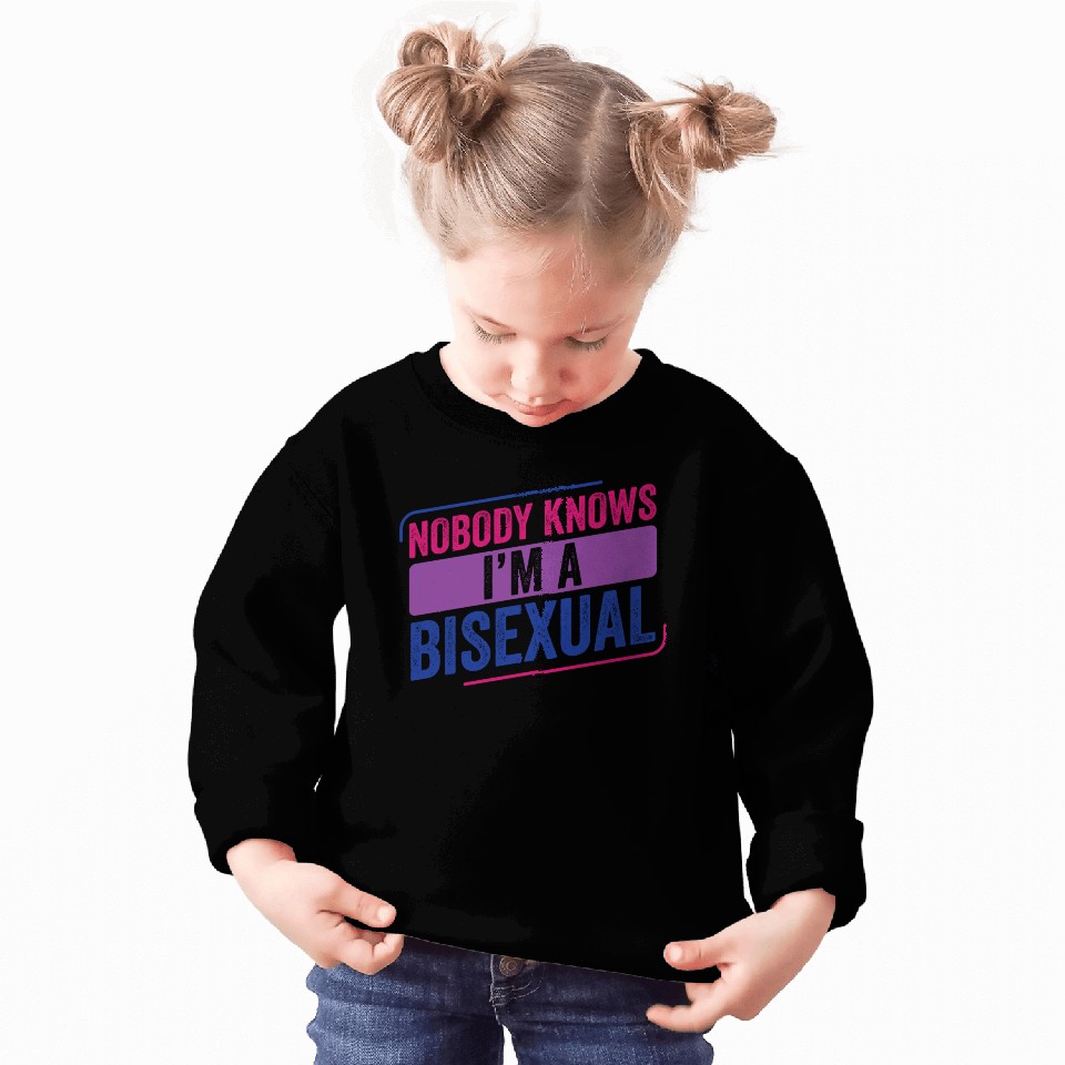 Nobody Knows Bi Pride Bisexual Bisexuality Flag Sweatshirts