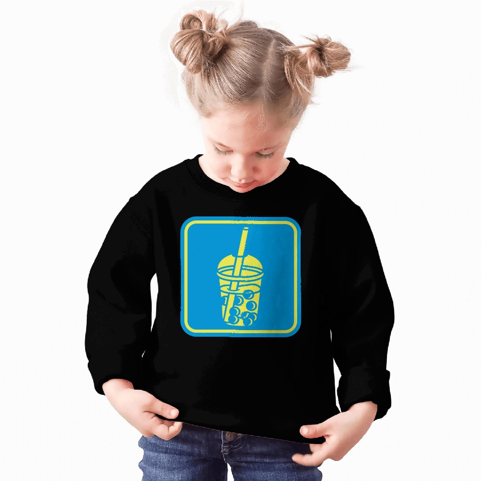 Sign bubble tea button Sweatshirts