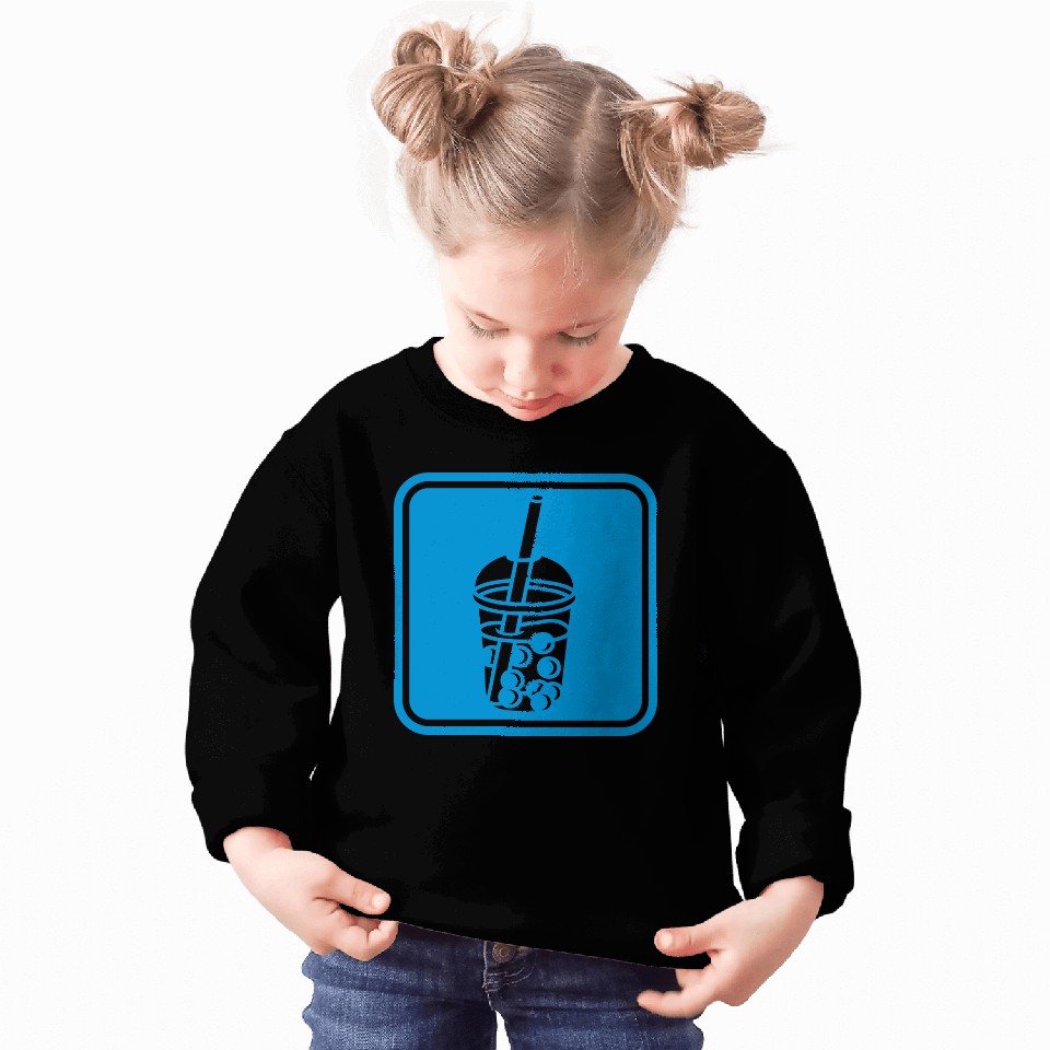 Button sign bubble tea Sweatshirts