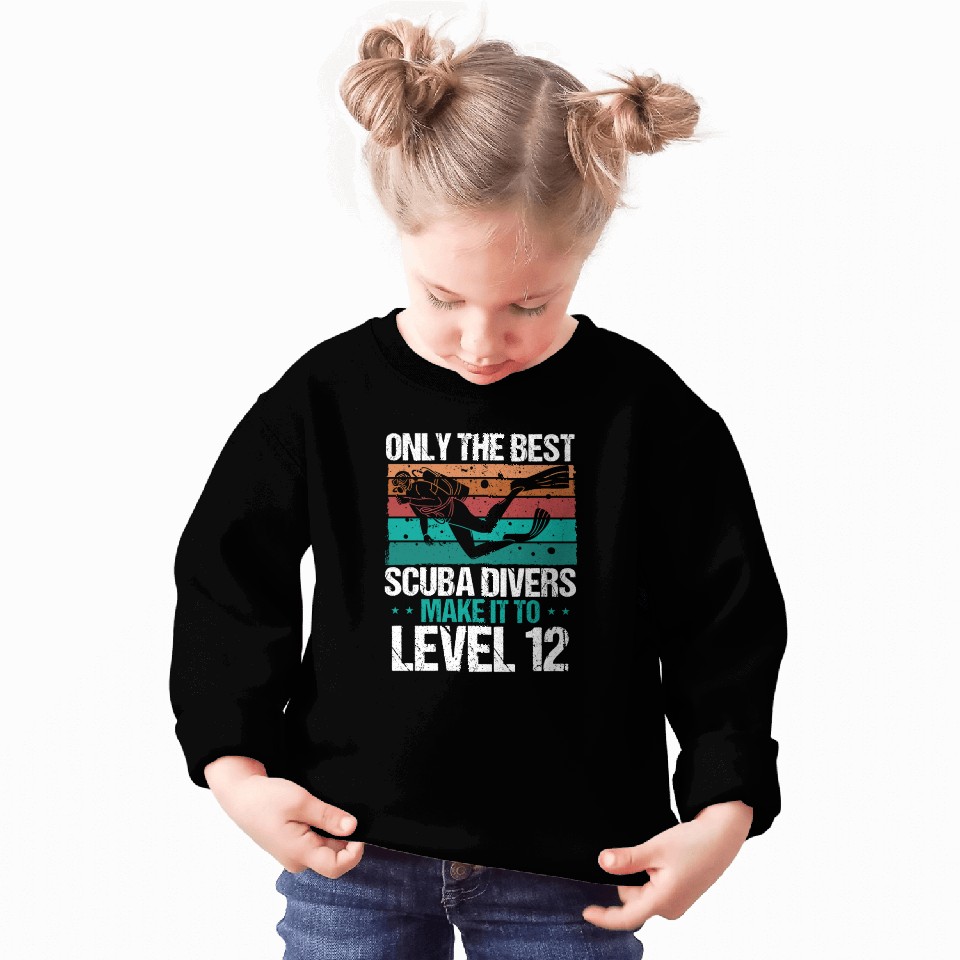 12 Scuba Diving Level 12 Year Diver Snorkeling Sweatshirts