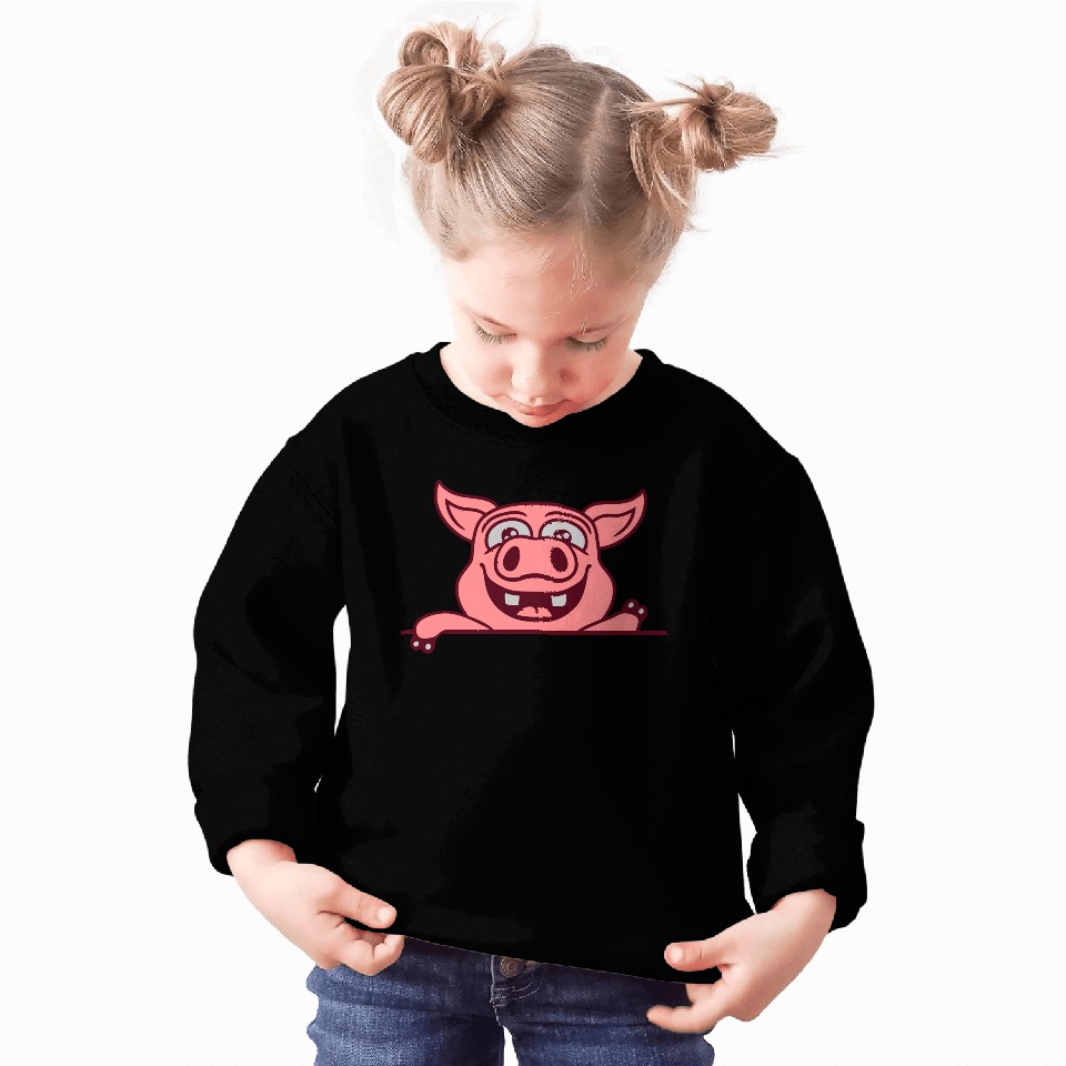 barn pig waving friendly Sweatshirts