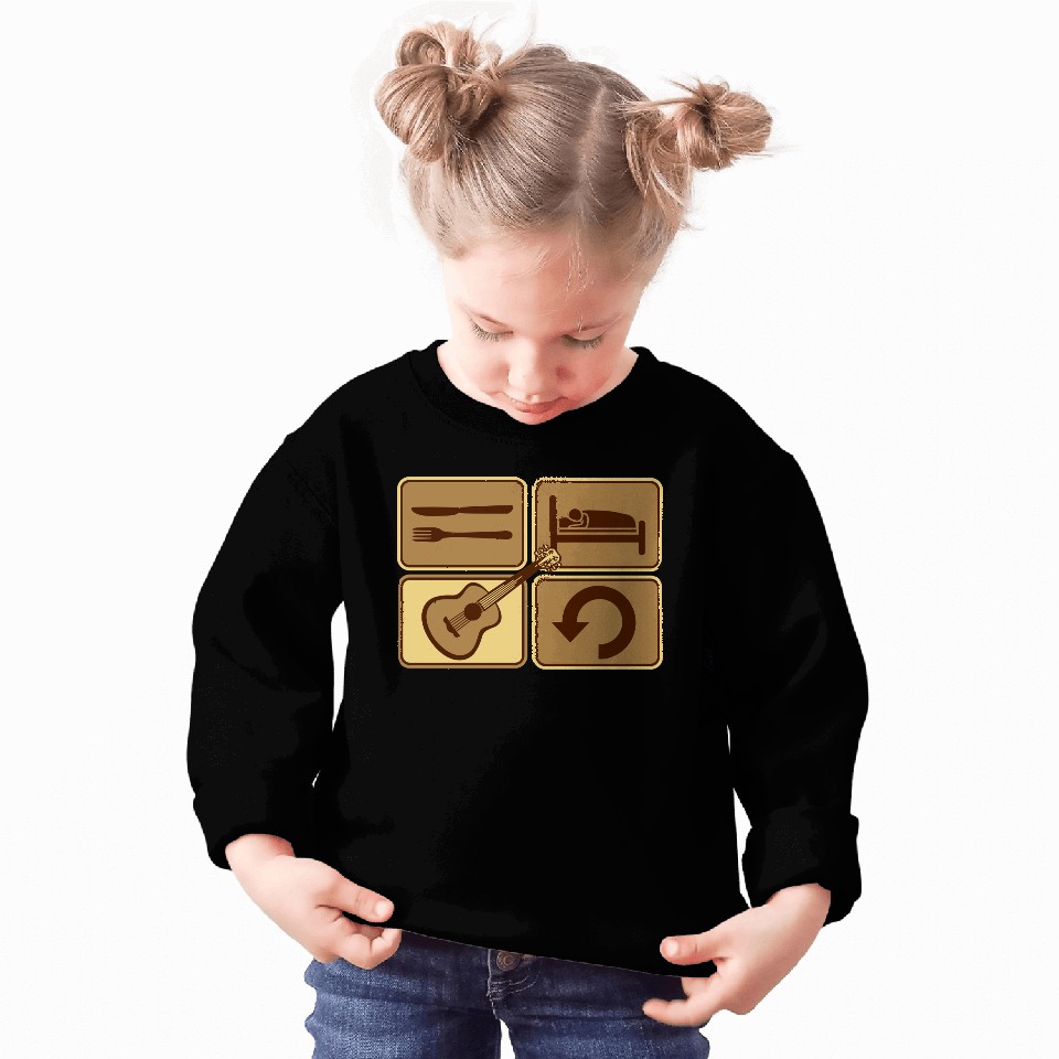 Daily Repeat Guitar Play Sweatshirts