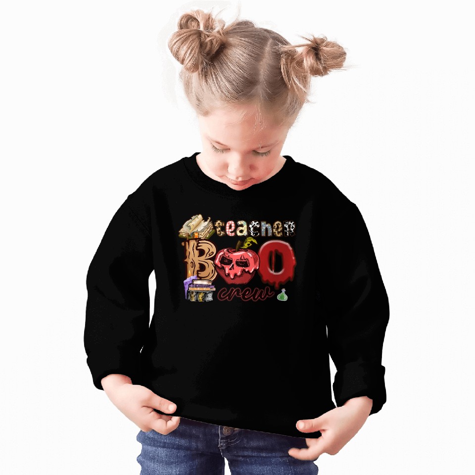 Funny Teacher Boo Crew Ghost Teacher Halloween Sweatshirts