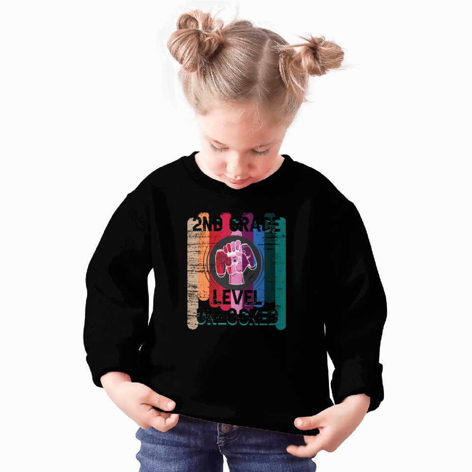 2nd Grade Level Unlocked School Boy Sweatshirts