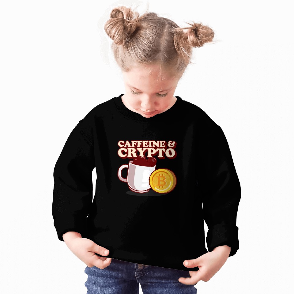 Cryptocurrency Caffeine And Crypto Coffee Sweatshirts
