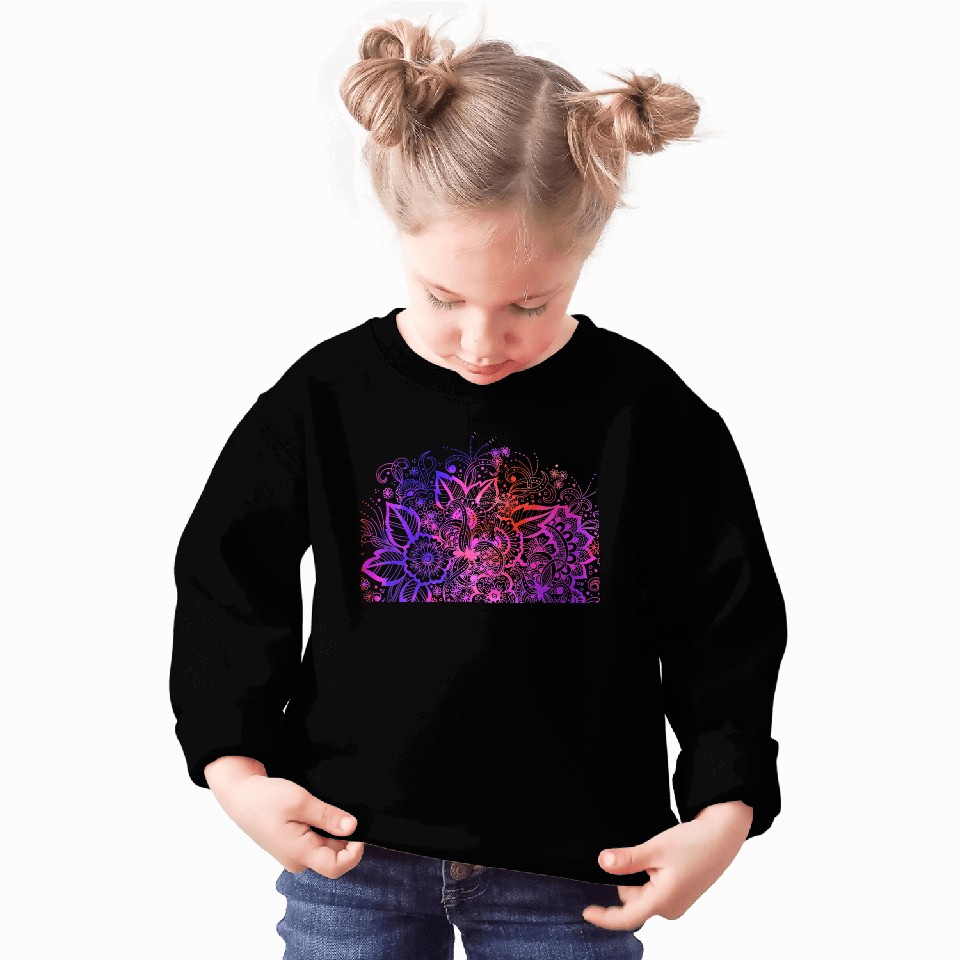 Cool ORnamental Flower Design Sweatshirts