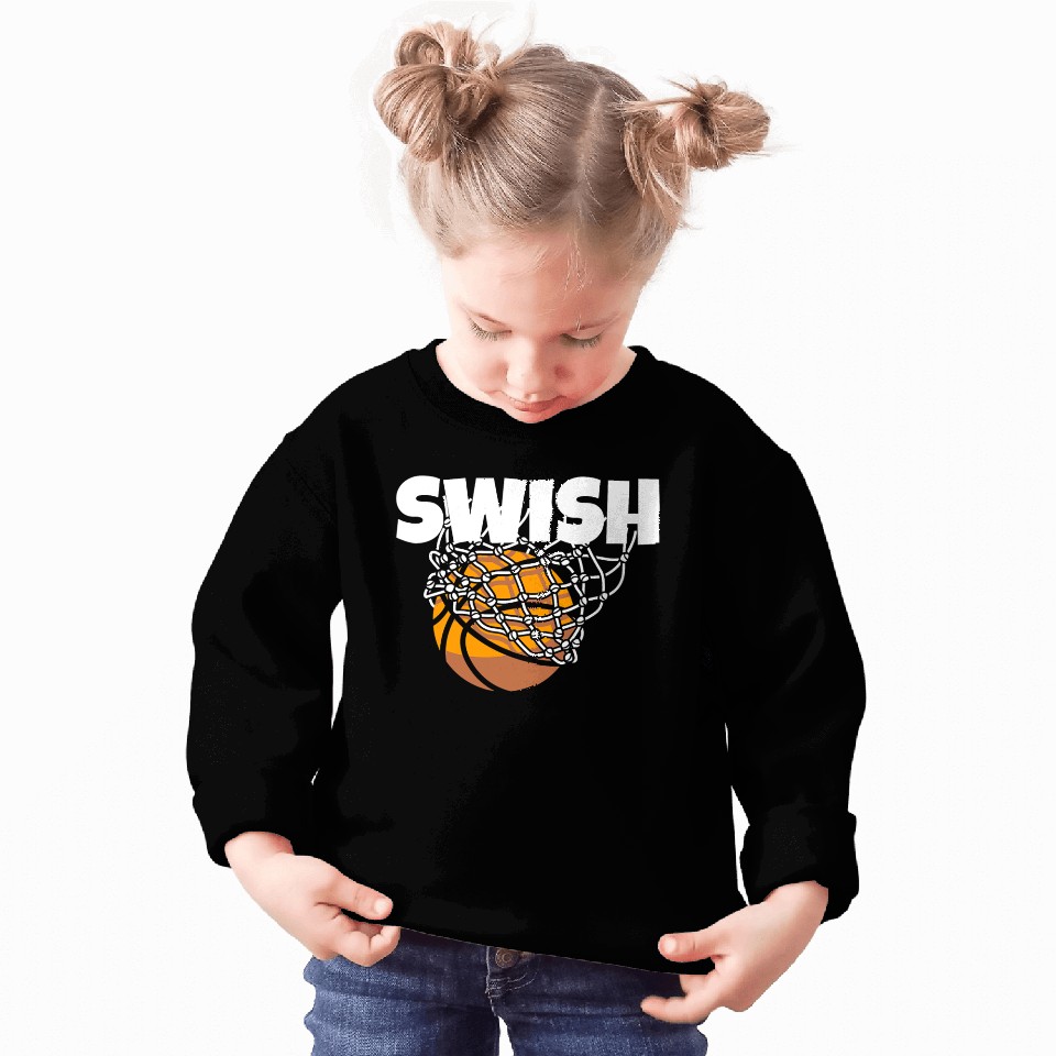 Basketball Swish Matching Photo Sweatshirts