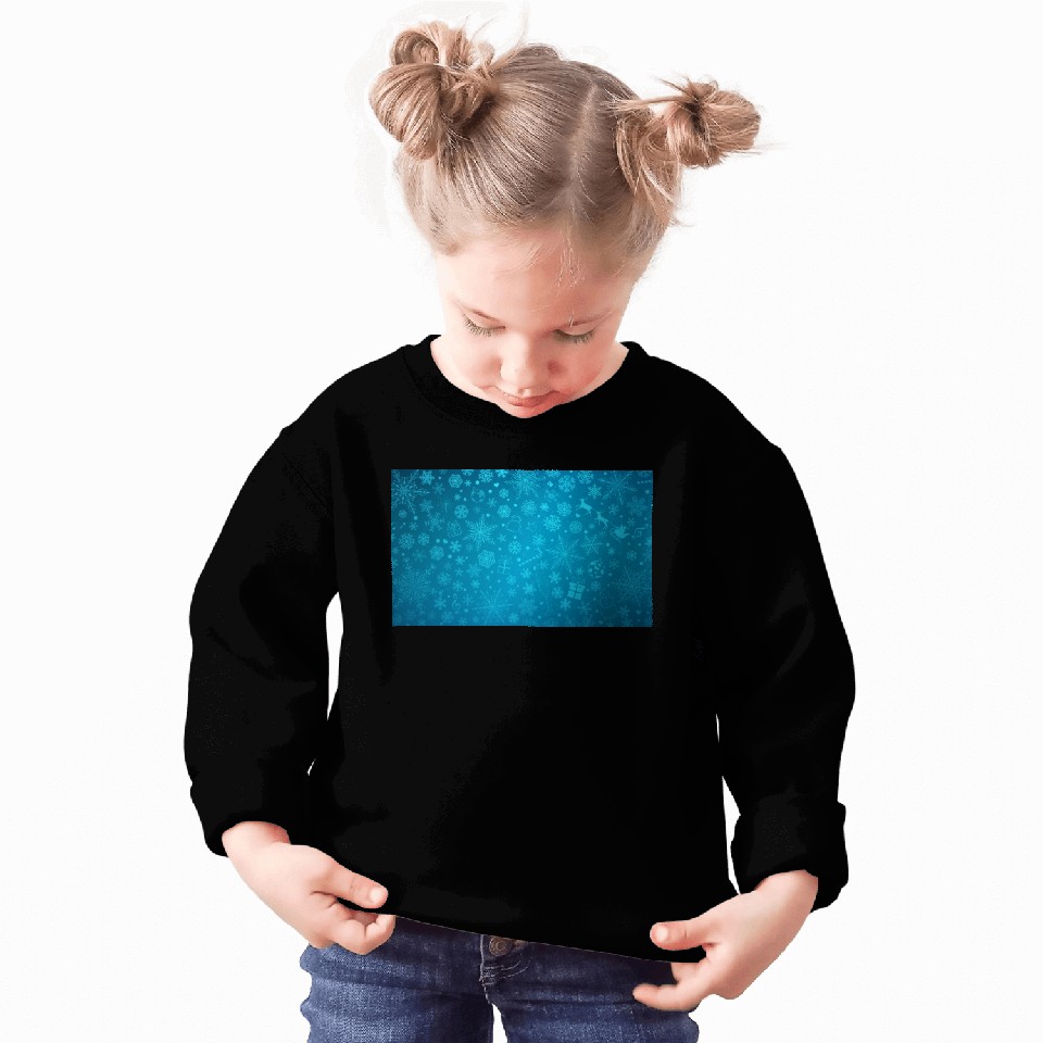 Abstract Blue Christmas Winter Pattern Sweatshirts